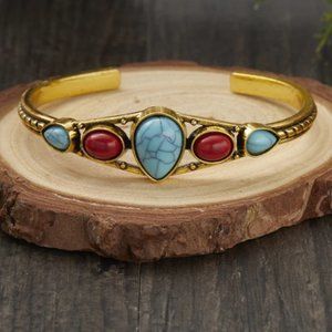 Brand New Takahashi Goro's Handmade Silver Feather Ruby Cuff Bracelet Ba…